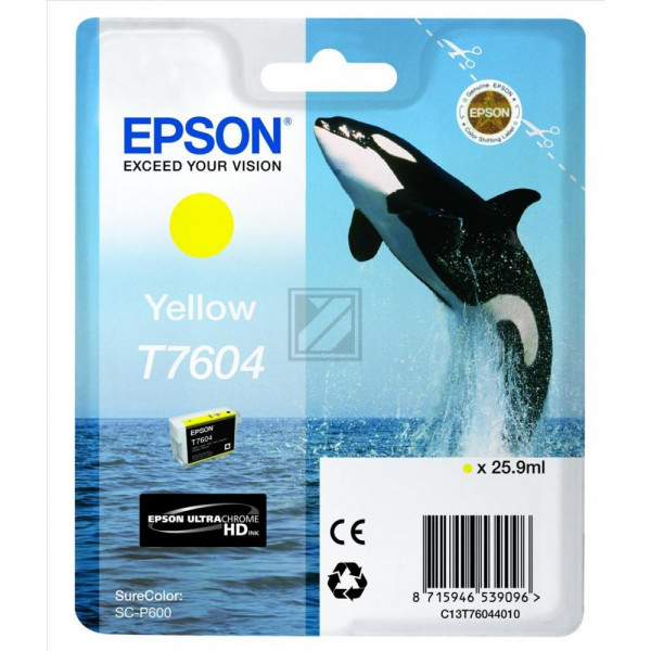 Epson Tintenpatrone Ultra Chrome HD gelb (C13T76044010, T7604)