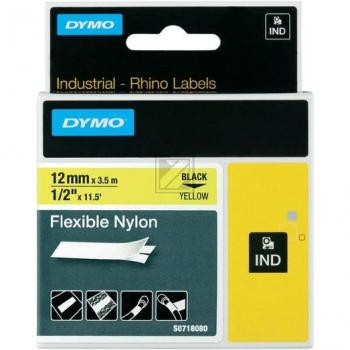 Dymo Flexibles Nylonband 12,0mm schwarz/gelb (18756)