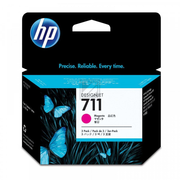 HP Tintenpatrone 3 x magenta (CZ135A, 3 x 711)