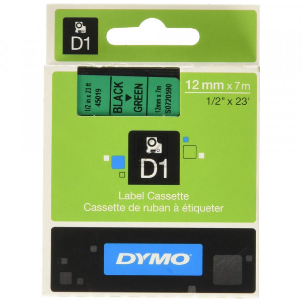 Dymo Schriftbandkassette schwarz/grün (45019)