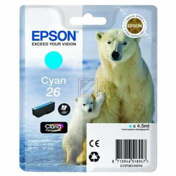 Epson Tintenpatrone cyan (C13T26124012, T2612)