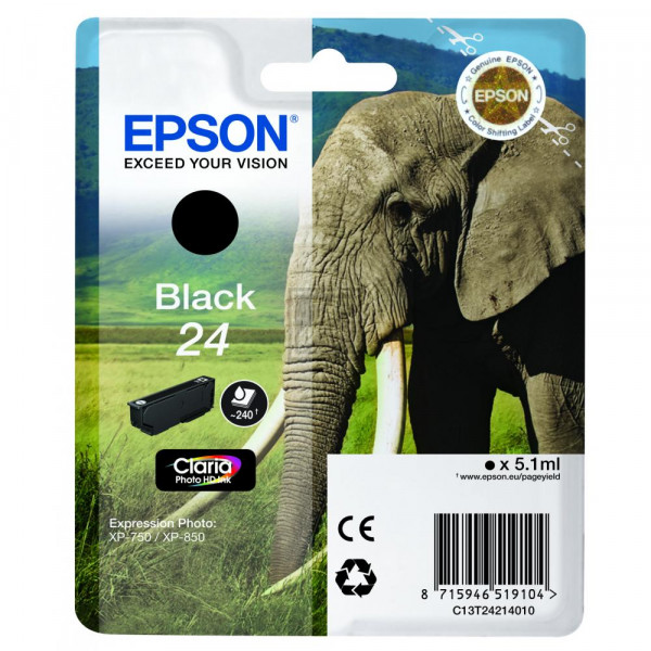 Epson Tintenpatrone schwarz (C13T24214022, T2421)