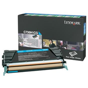 Lexmark Toner-Kartusche Prebate cyan HC (C736H1CG)