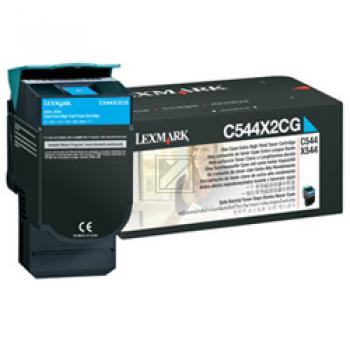 Lexmark Toner-Kartusche cyan HC plus (C544X2CG)