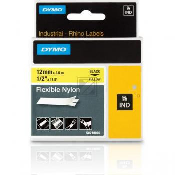 Dymo Flexibles Nylonband 12,0mm schwarz/gelb (18490)