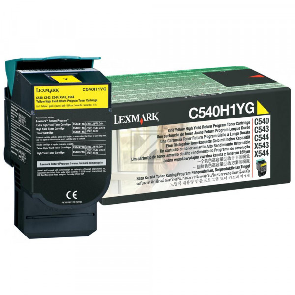 Lexmark Toner-Kartusche Prebate gelb HC (C540H1YG)