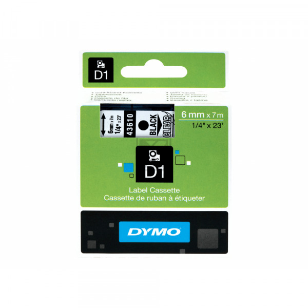 Dymo Schriftbandkassette schwarz/transparent (S0720770)