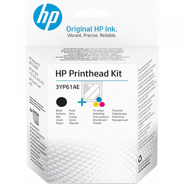 HP Tintendruckkopf cyan/gelb/magenta schwarz (3YP61AE)