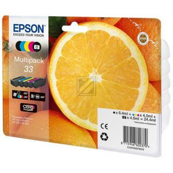 Epson Tintenpatrone gelb cyan magenta schwarz photo schwarz (C13T33374010, T3337)