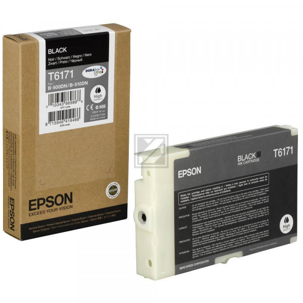 Epson Tintenpatrone schwarz HC (C13T617100, T6171)