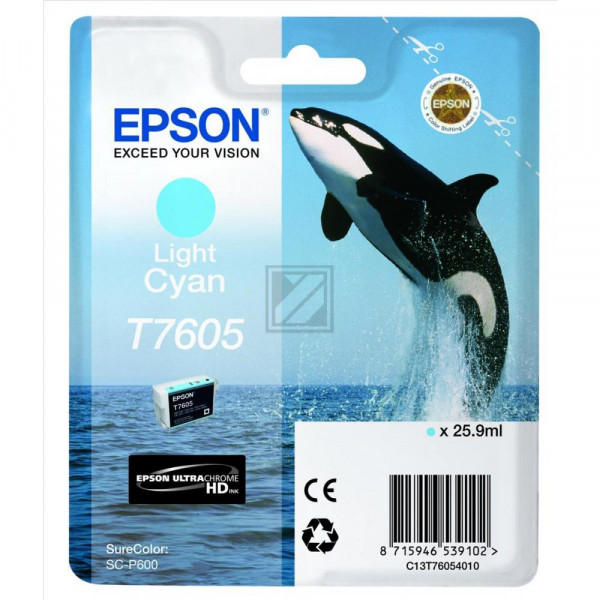 Epson Tintenpatrone Ultra Chrome HD cyan light (C13T76054010, T7605)