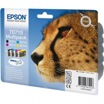 Epson Tintenpatrone gelb cyan magenta schwarz (C13T07154012, T0715)