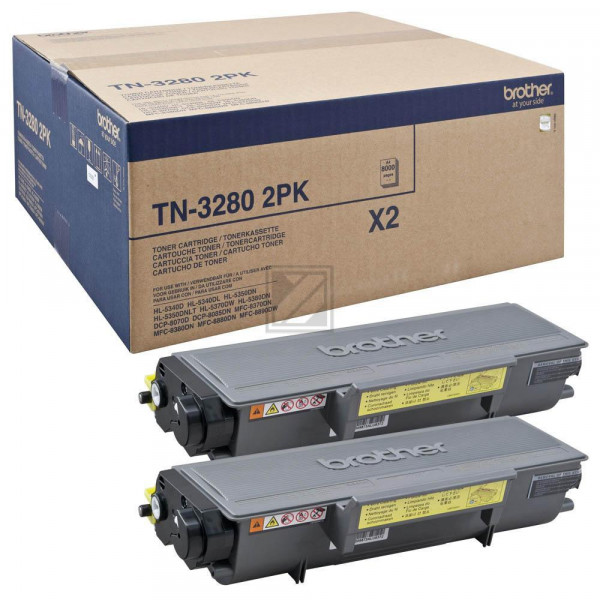 Brother Toner-Kit 2 x schwarz HC (TN-3280TWIN)