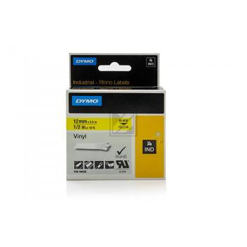 Dymo Farbiges Vinylband 12,0mm schwarz/gelb (18432)