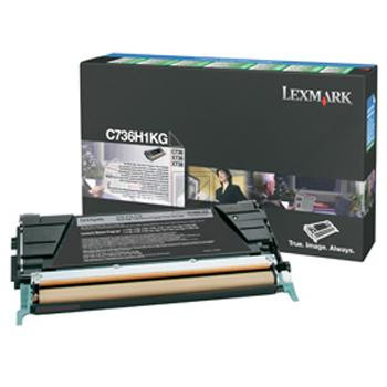 Lexmark Toner-Kartusche Prebate schwarz HC (C736H1KG)