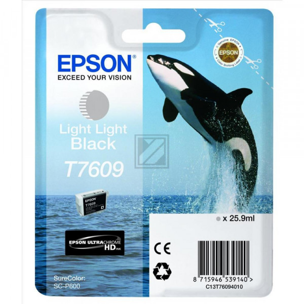 Epson Tintenpatrone Ultra Chrome HD schwarz light, light (C13T76094010, T7609)