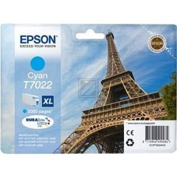 Epson Tintenpatrone cyan HC (C13T70224010, T7022)