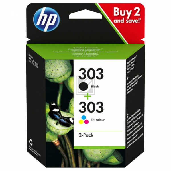 HP Tintendruckkopf 3-farbig schwarz (3YM92AE#301, 303)