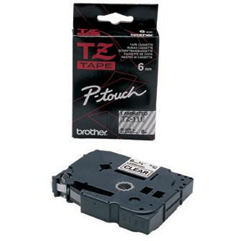 Brother Schriftbandkassette schwarz/transparent (TZE-111)