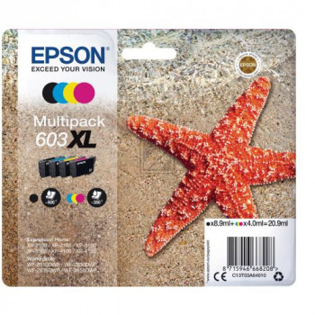 Epson Tintenpatrone gelb cyan magenta schwarz HC (C13T03A64010, 603XL)