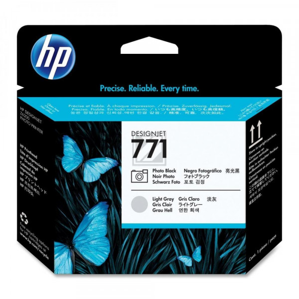 HP Tintendruckkopf hellgrau photo schwarz (CE020A, 771)