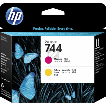 HP Tintendruckkopf gelb magenta (F9J87A, 744)