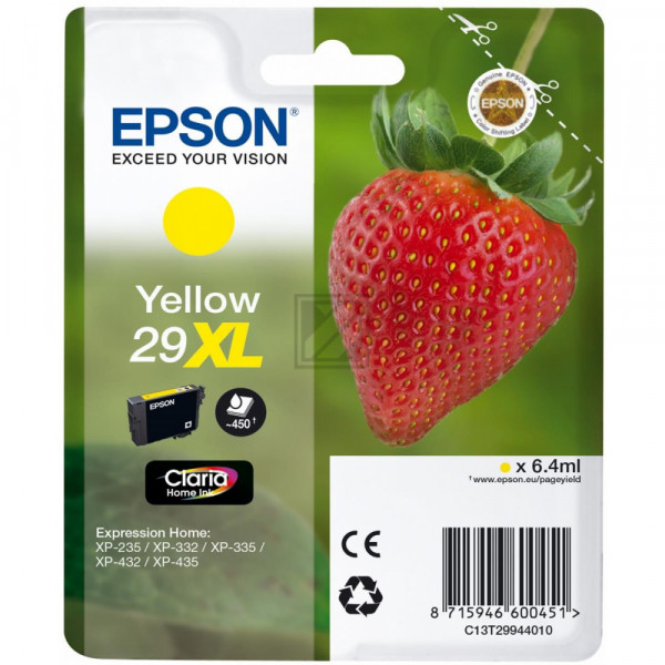 Epson Tintenpatrone gelb HC (C13T29944022, T2994)