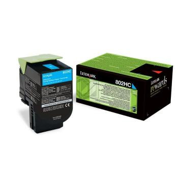 Lexmark Toner-Kit Return cyan HC plus (80C2HC0, 802HC)