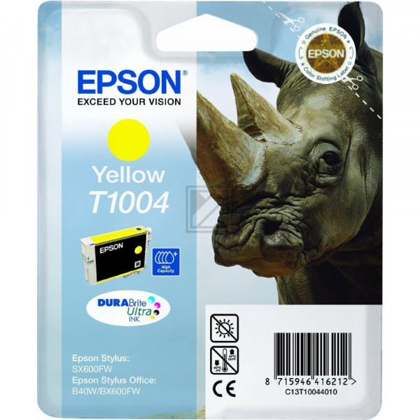 Epson Tintenpatrone gelb (C13T10044010, T1004)