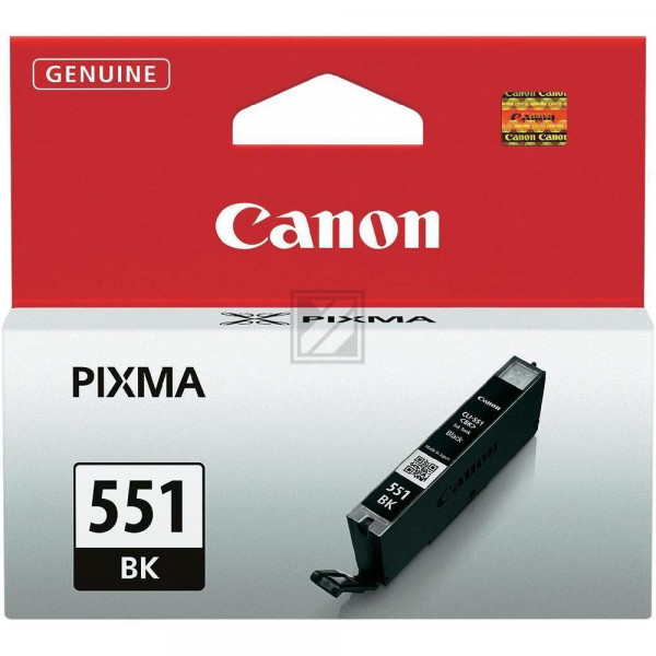 Canon Tintenpatrone schwarz (6508B001, CLI-551BK)