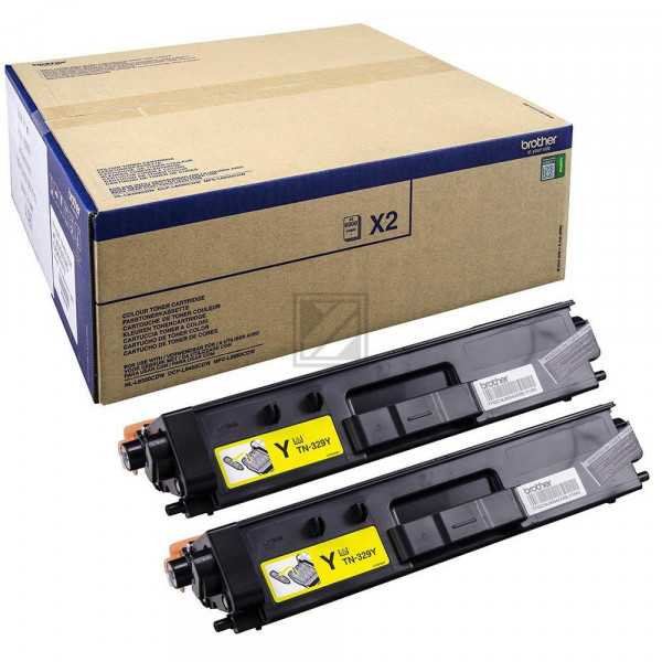 Brother Toner-Kartusche 2 x gelb 2-Pack (TN-329YTWIN)