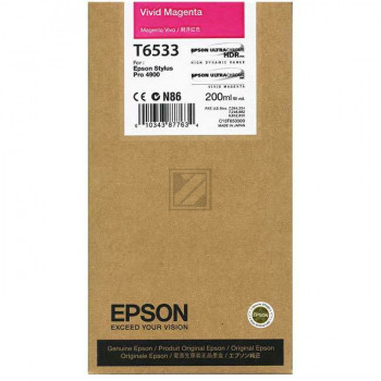 Epson Tintenpatrone Ultra Chrome HDR magenta (C13T653300, T6533)