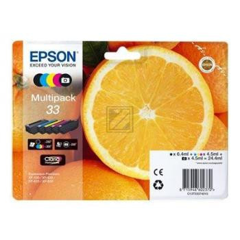 Epson Tintenpatrone gelb cyan magenta schwarz photo schwarz (C13T33374011, T3337)