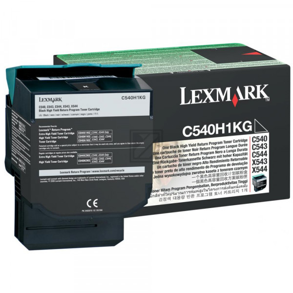 Lexmark Toner-Kartusche Prebate schwarz HC (C540H1KG)