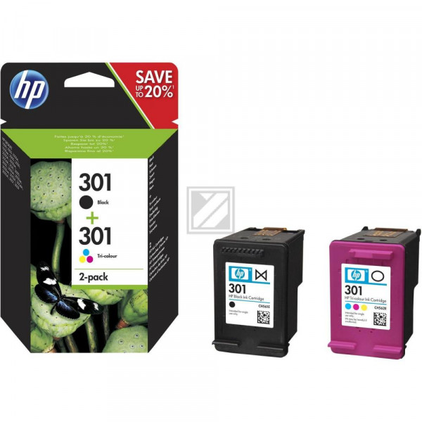 HP Tintendruckkopf cyan/gelb/magenta schwarz (N9J72AE, 301)