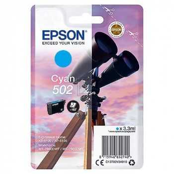 Epson Tintenpatrone cyan (C13T02V24020, 502)