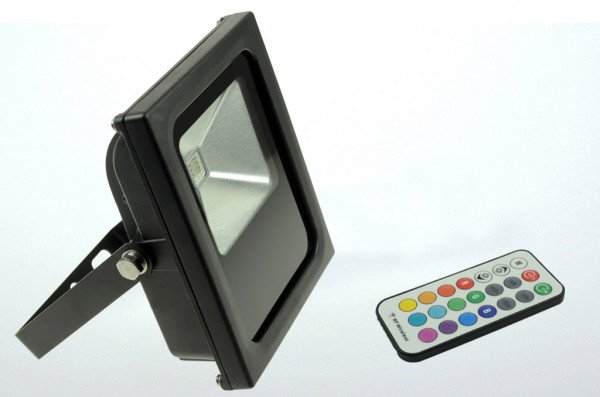 LED-Flutlichtstrahler AC 120° RGB 10W Funk Green-Power-LED