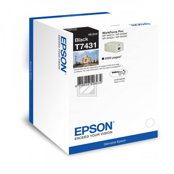 Epson Tintenpatrone schwarz (C13T74314010, T7431)