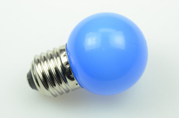 E27 LED-Globe LB45 AC 15 Lumen 270° blau 1W Green-Power-LED