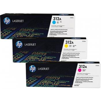 HP Toner-Kartusche gelb cyan magenta 3er Pack (CF440AM, 3 x 312A)