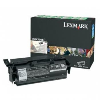 Lexmark Toner-Kartusche Labels Prebate schwarz HC plus (T654X04A)