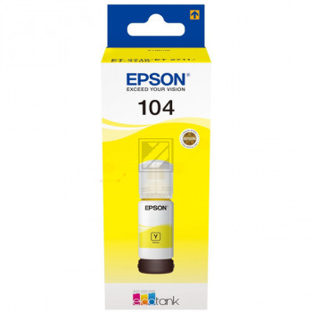 Epson Tintennachfüllfläschchen (ecotank) gelb (C13T00P440, 104)