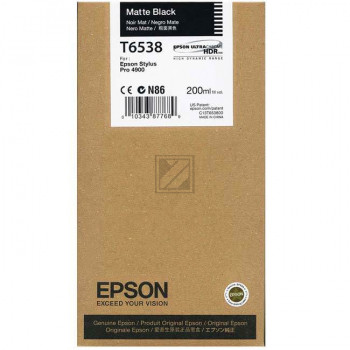 Epson Tintenpatrone Ultra Chrome HDR schwarz matt (C13T653800, T6538)