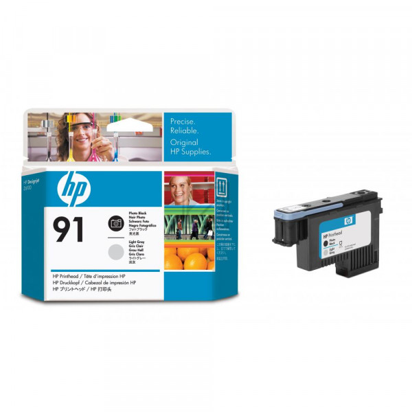 HP Tintendruckkopf schwarz photo/grau light (C9463A, 91)