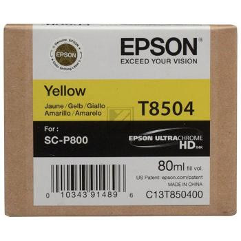 Epson Tintenpatrone Ultra Chrome HD gelb (C13T850400, T8504)