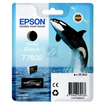 Epson Tintenpatrone Ultra Chrome HD schwarz matt (C13T76084010, T7608)