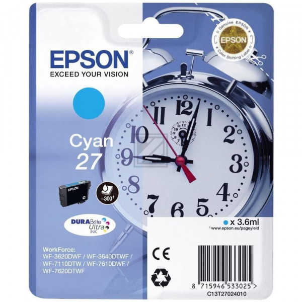 Epson Tintenpatrone cyan (C13T27024022, T2702)