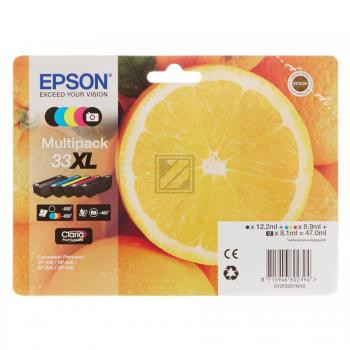 Epson Tintenpatrone with secure gelb cyan magenta schwarz photo schwarz HC (C13T33574011, T3357)