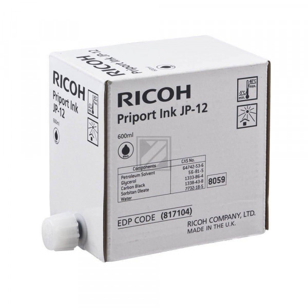 Ricoh Tintenpatrone schwarz (817104, JP-12)