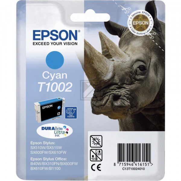 Epson Tintenpatrone cyan (C13T10024010, T1002)